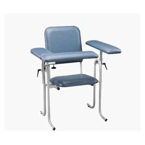 Dukal Corporation Chair Blood Draw Slate Blue Steel 500lb Capacity Padded Back/Seat Each - 4382-F