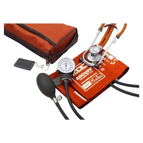 American Diagnostic Corp. Aneroid Kit Sprague Pro's Combo II Orange Adult 23-40cm 300mmHg Eachch - 768-641-11AOR