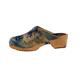Moheda Toffeln International Clog Open Back Leather / Wood Base Womens Adult Waterlily Size 10 Slip On 1/Pr - 1120015