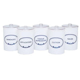 Graham Jar Sundry Set 5/Set Opaque Plastic Each - Field/Everest &Jennings - 3455