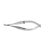 Beaver Scissors Vannas 3-1/2" Sharp Point Curved 90mm Stainless Steel Disposable 10/Bx - Visitec Int - 581422US
