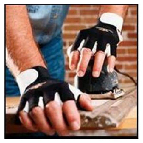Impacto Gloves Anti-Vibration Air Impacto Leather / Nylon Small 7 Black Half Finger 1/Pr - 55978702