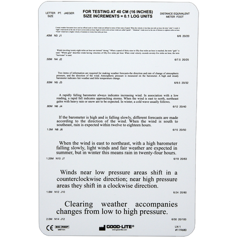 NEAR POINT READING CARD "CLEARING WEATHER"