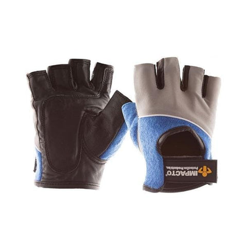 Impacto Protective Products Gloves Work Gel / Leather / Terry Cloth Medium Black Half Finger Each - 400-00MRH