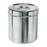 Medline Industries Inc Jar Dressing 5-7/8x6-3/4" 4-3/4qt Slvr SS W/ Stainless Steel Cover Each - DYND054JZ