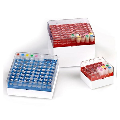 Globe Scientific Inc. BioBox Freezer Storage Box Polycarbonate Printed Lid Ylw With Tube Picker 5/Bx - 3040Y