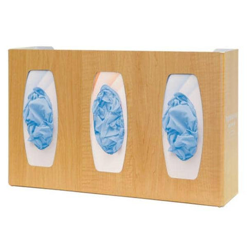 Bowman Medical Products Glove Box Holder Signature Series Fauxwood ABS Plastic Triple Maple Each - GL030-0223