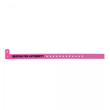 TimeMed a Div of PDC Alert Wristband Restricted Extremity Vinyl Pink Adult / Pediatric 500/Bx - 130AE-92-PDM