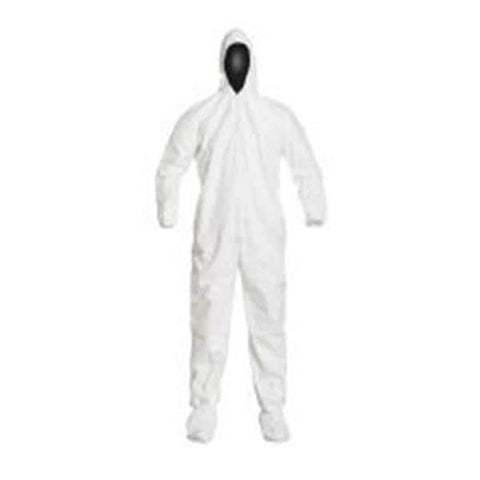 Dupont Company Coverall Protective Tyvek Disposable Large White 25/Ca - 013612C