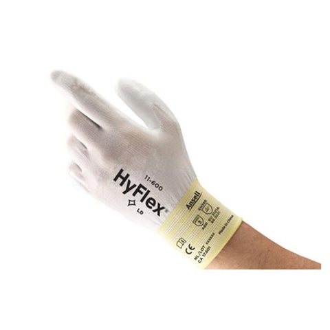 Ansell Healthcare Products LLC Gloves Assembly / Industrial Hyflex PF Polyurethane Coated Nylon 5-10 Wht 144/Ca - 11-600-WHITE