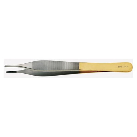 BR Surgical, LLC Forcep Tissue Adson 4-1/4" Serrated Serrated Tungsten Carbide Each - BR10-17412