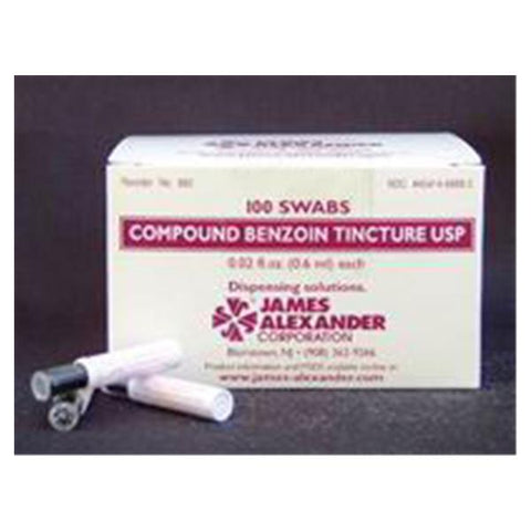James Alexander Corp Swab Prep Benzoin Tincture 0.6mL 100/Bx - 882