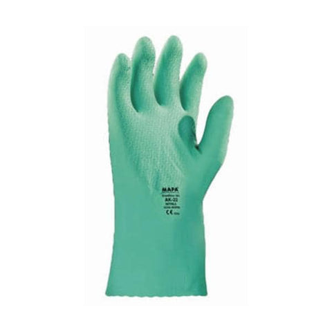 Mapa Gloves Utility StanSolv Nitrile Latex-Free 14 in 8.5 Green 12/Pk - Professional - 113926D