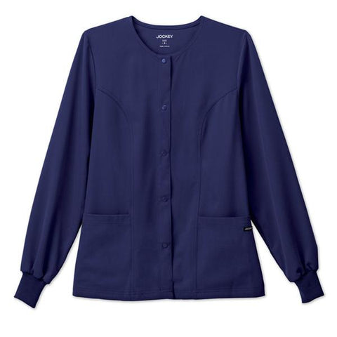 Jockey (TM) Scrubs Jacket Warm-Up Poly/Ryn/Spndx Jockey W NwNvy 3XL 2Pckt Each - 2356-054-3XL