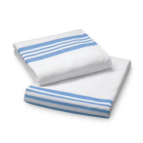 Olympus America, Inc Blanket Spread 70x90" Flannel Blue Strip 24/Ca - MDTFB4B20BLU