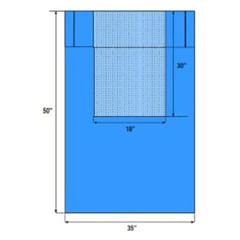 Welmed Inc Drape Underbuttocks 35x50" Sterile 100/Ca - 1222-180