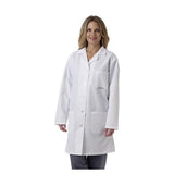 Medline Industries Inc Lab Coat Antimicrobial Cotton / Polyester Silver Touch Womens White Sz 36 in Each - MDT11WHTST6E