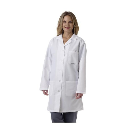 Medline Industries Inc Lab Coat Antimicrobial Cotton / Polyester Silver Touch Womens White Sz 36 in Each - MDT11WHTST6E