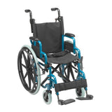 Drive Medical Designs Wheelchair Wallaby 150lb/50-80lb Trnsprt Jt Fighter Blu Swngwy Ftrst Ped Each - WB1400-2GJB