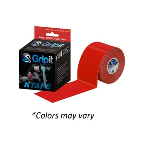 Fabrication Enterprises Tape Kinesiology Gripit KTAPE Cotton/Lycra/Spandex 4"x5.5yd Adhesive Blue Each - 24-0137