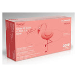 Ventyv Gloves Exam Powder-Free Nitrile Latex-Free Medium Pink 200/Bx, 10 BX/CA - 10335106