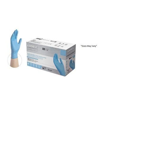 Ammex Corporation Gloves Exam Ammex Powder-Free Vinyl Latex-Free Medium Blue 100/Bx, 10 BX/CA - VSBPF44100