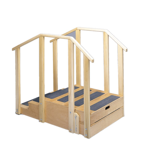 Training stairs, straight, 2 and 3 steps with platform, 55" L x 30" W x 40" H