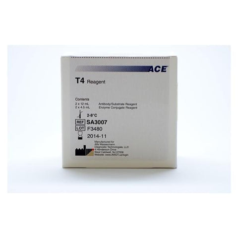 Alfa Wassermann,Inc. ACE T4 Reagent Sub:2x12mL/Conj:2x4.5mL 100 Count 100/Bx - SA3007