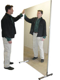 Glassless mirror, stationary with stand, vertical, 60" W x 72" H