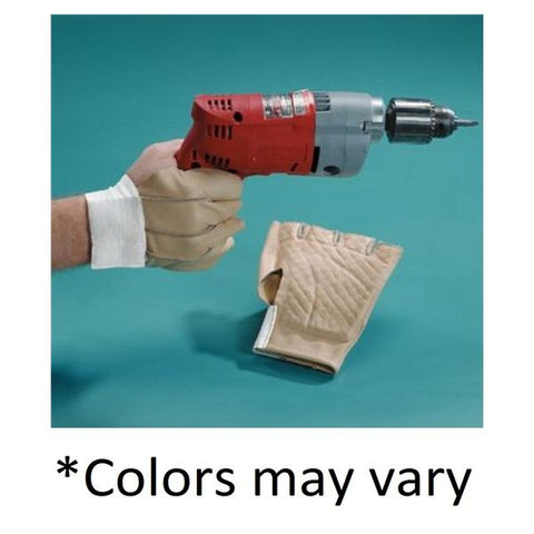 Roylan div of Patterson Med Gloves Anti-Vibration Workhard Leather Large Black Half Finger Each - CA937281