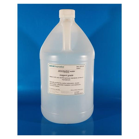 Astral Diagnostics Deionized Water Plastic Clear 1gal Bottle Each - 3315-G