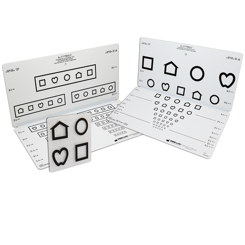 LEA SYMBOLS® 10-LINE FOLDING PEDIATRIC EYE CHART – Medute