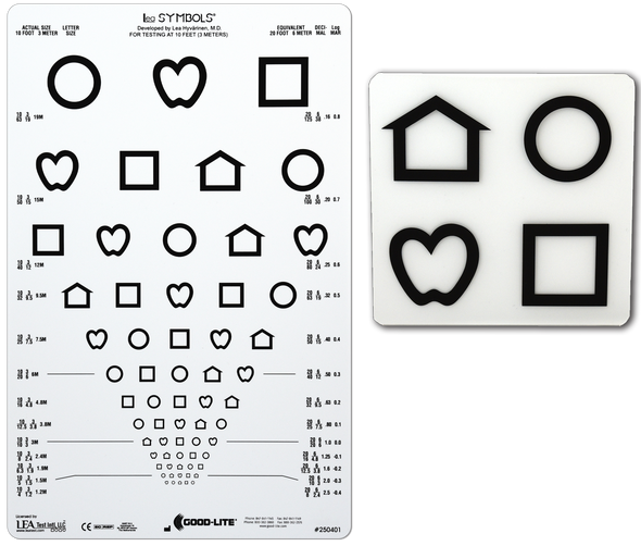 LEA SYMBOLS® 13-LINE TRANSLUCENT DISTANCE CHART