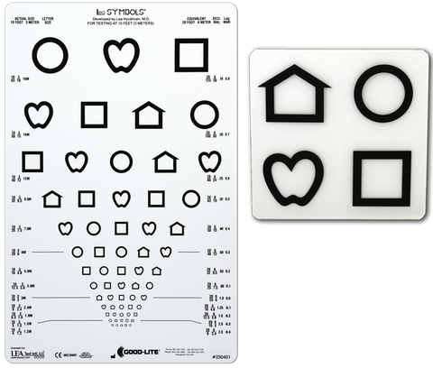 LEA SYMBOLS® 13-LINE TRANSLUCENT DISTANCE CHART
