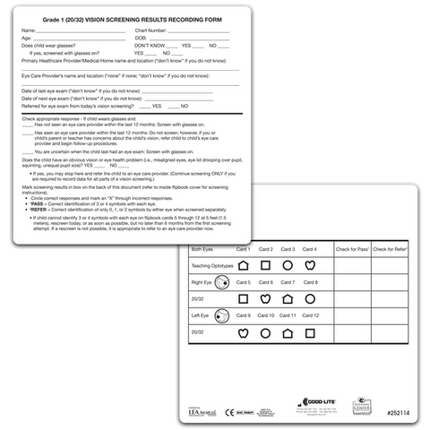 EYE CHECK 20/32 RECORDING FORM