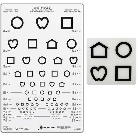 LEA SYMBOLS® TRANSLUCENT DISTANCE CHART FOR 3 METERS