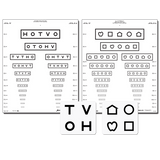 LEA SYMBOLS® & HOTV MASSACHUSETTS PEDIATRIC EYE CHART
