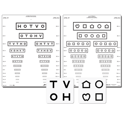LEA SYMBOLS® & HOTV MASSACHUSETTS PEDIATRIC EYE CHART