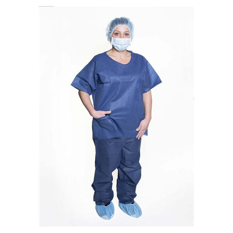 Dukal Corporation Shirt Scrub Unisex Large Dark Blue 10/Bg, 5 BG/CA - 375L