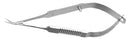 RUMEX Vannas Capsulotomy Scissors, Angled, Sharp Tips, 6.00 mm Blades, Flat Handle, Length 81 mm, Stainless Steel