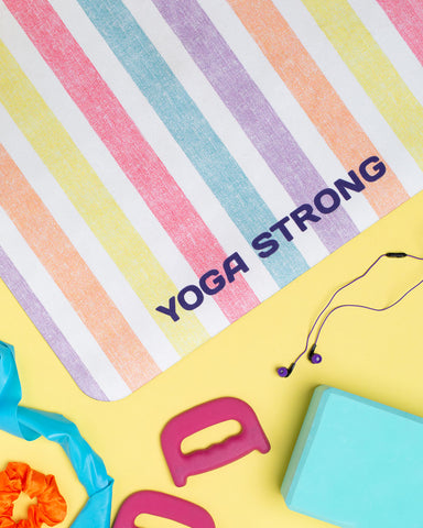 Yoga Strong, Yoga Mat 72" x 24", Rainbow Stripe - FE-32-1515