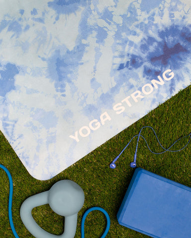 Yoga Strong, Yoga Mat 72" x 24", Blue Tie Dye - FE-32-1516