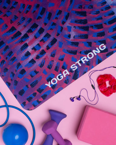 Yoga Strong, Yoga Mat 72" x 24", Purple/Red - FE-32-1529