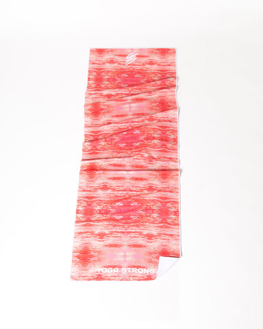 Yoga Strong, Anti Slip Towel, Fire Red