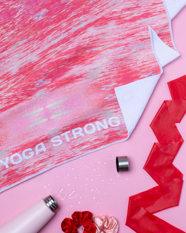 Yoga Strong, Anti Slip Towel, Fire Red - FE-32-1547