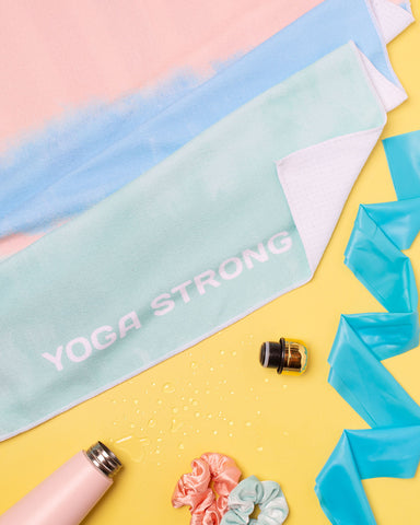 Yoga Strong, Anti Slip Towel, Ombre Pastel - FE-32-1548