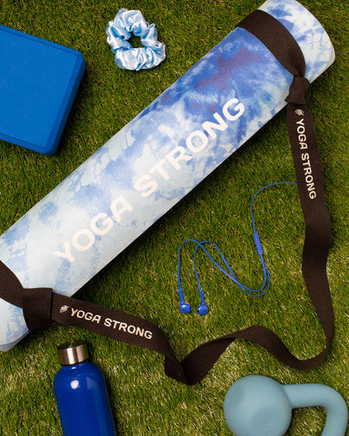 Yoga Strong, Canvas Stretch Strap w/Adjustable End Loops, Black - FE-32-1580