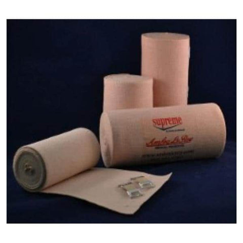 Ambra Leroy Medical Bandage Supreme 6"x5yd Compression Elastic Stretch Clips Tan LF 10/Bx - 71650