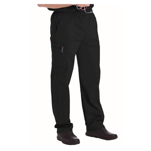 Landau for Men (R) Pant Scrub 8555 Mens Large Black Each - 8555-BKP-LGE