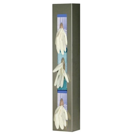 Bowman Medical Products Glove Box Holder Stainless Steel Triple Gray Each - GS-109